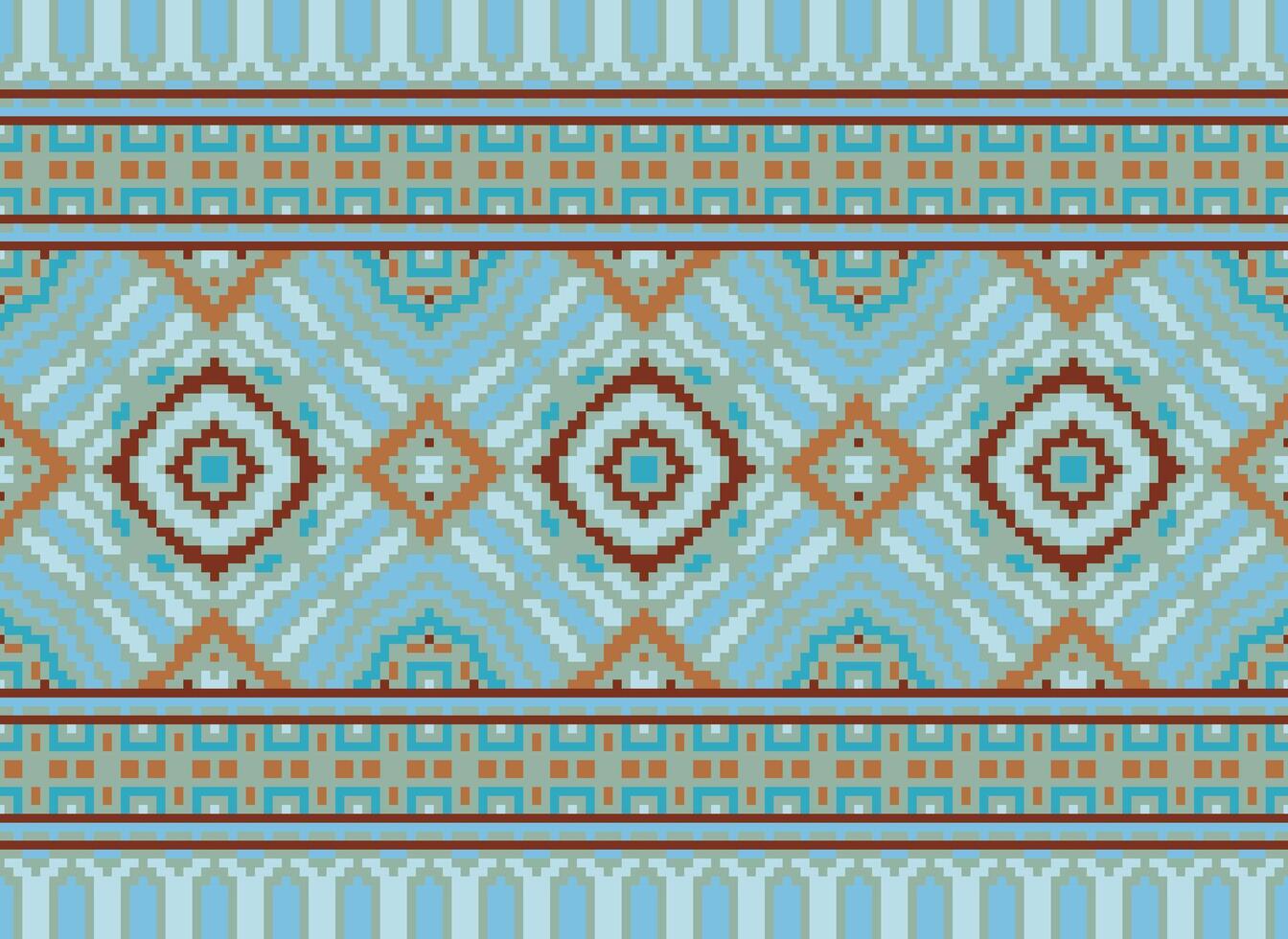 pixel tradicional étnico padronizar paisley flor ikat fundo abstrato asteca africano indonésio indiano desatado padronizar para tecido impressão pano vestir tapete cortinas e sarongue vetor