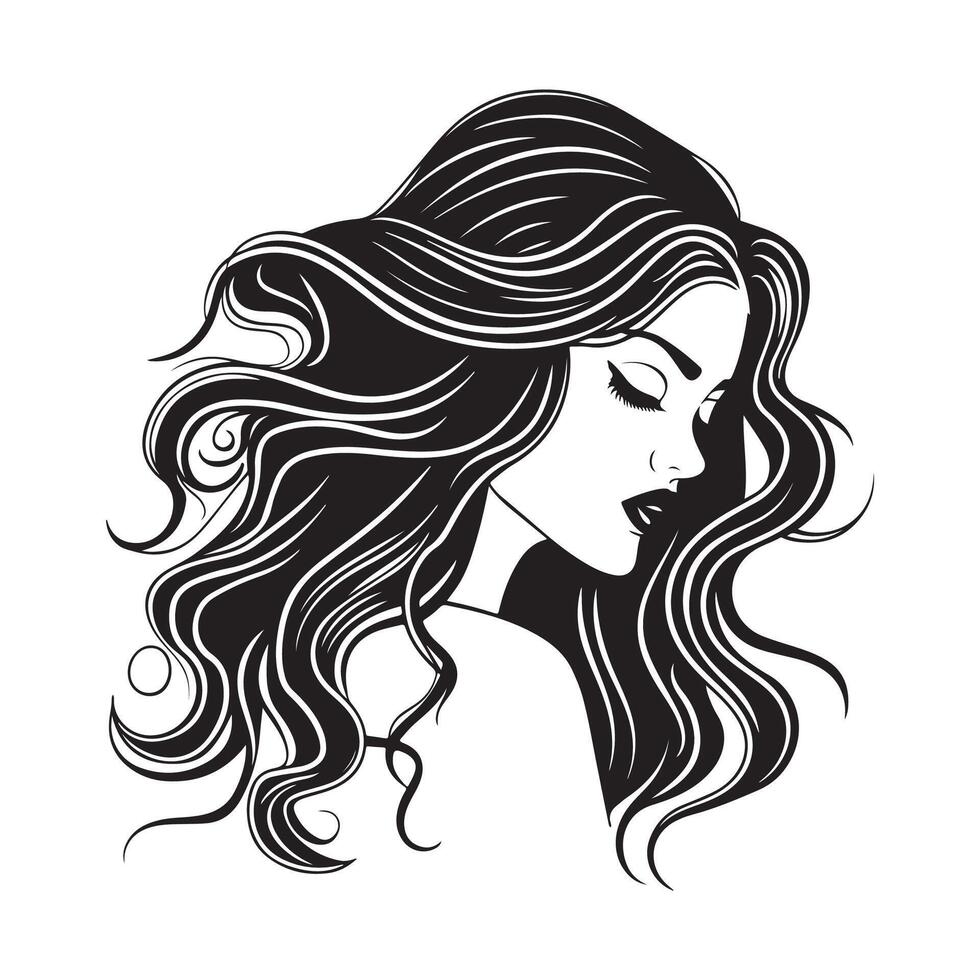 grandes ondulado Penteado logotipo vetor arte, ícones, e ilustração