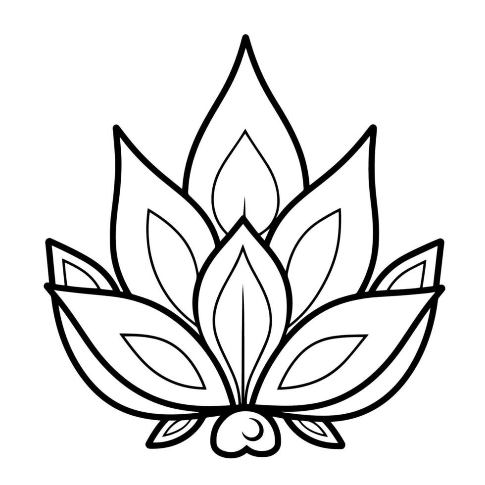 minimalista vetor esboço do a agave ícone para versátil usar.