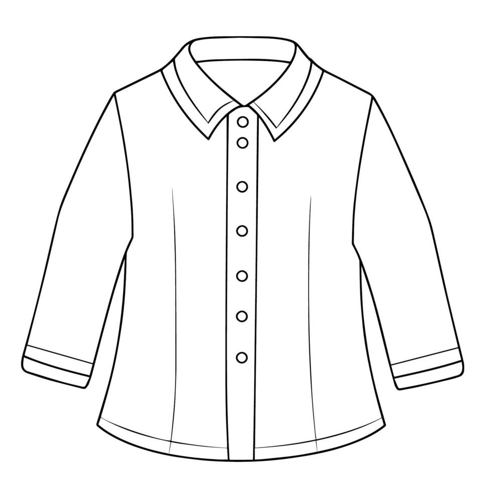 elevar desenhos com uma chique blusa esboço ícone vetor, ideal para versátil e elegante formulários. vetor