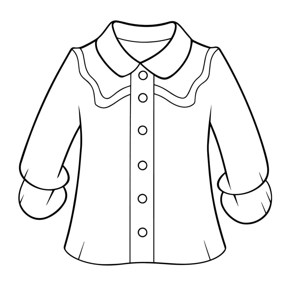 elevar desenhos com uma chique blusa esboço ícone vetor, ideal para versátil e elegante formulários. vetor