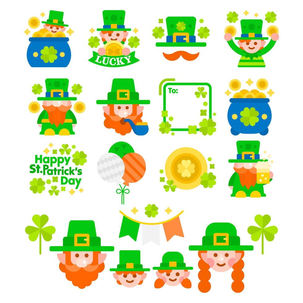 st patricks dia vetor ilustração agrupar