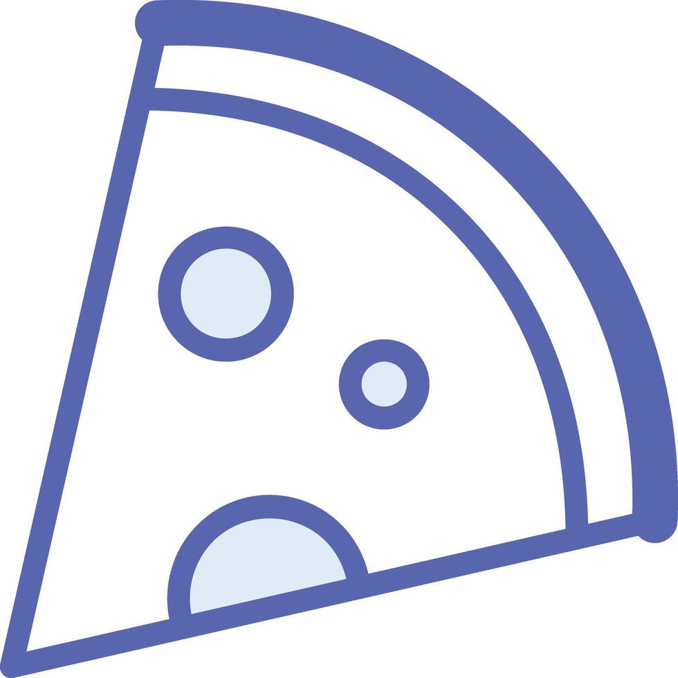 uma fatia do pizza ícone em uma branco fundo vetor