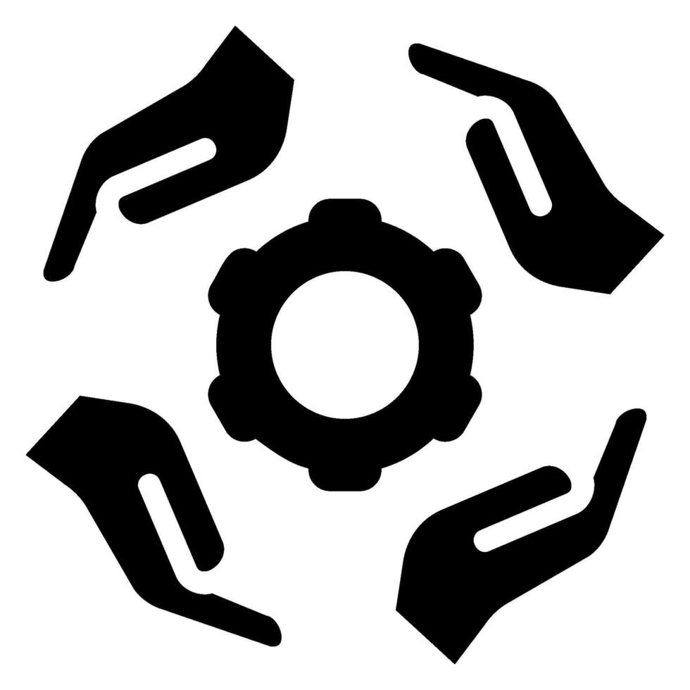 ícone de glifo de gerenciamento vetor