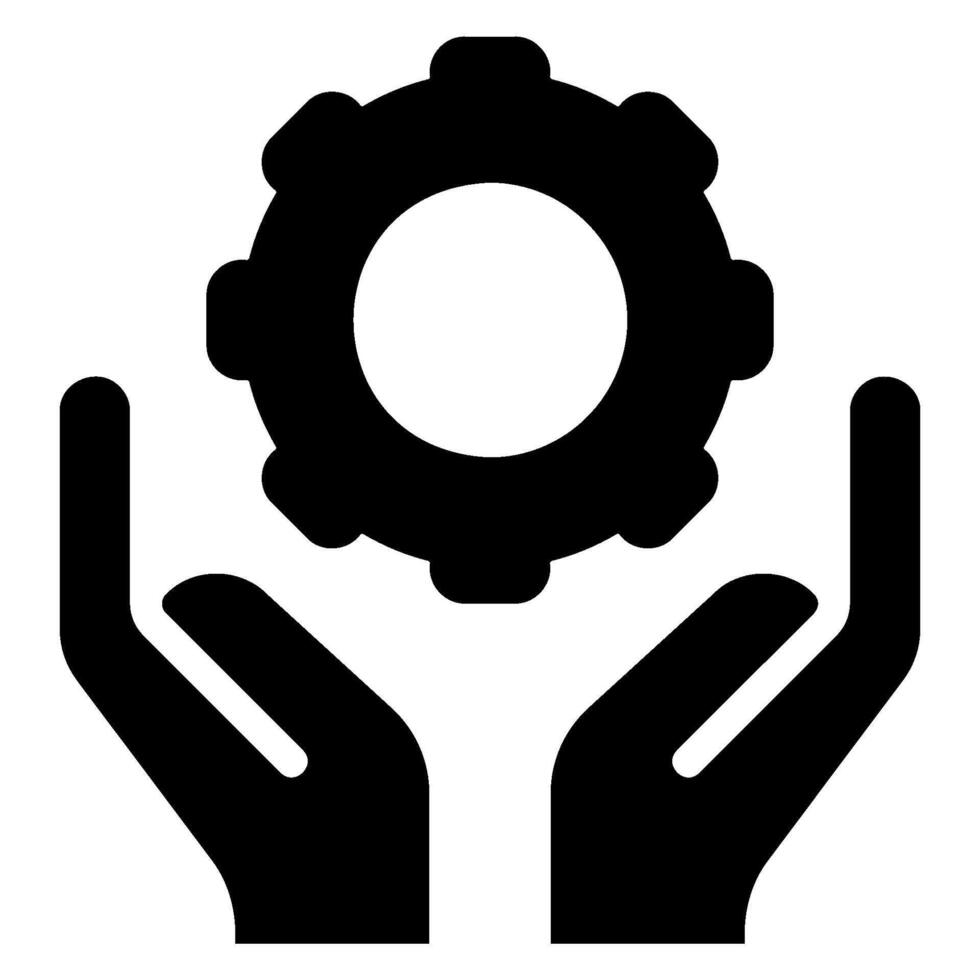 ícone de glifo de mãos vetor