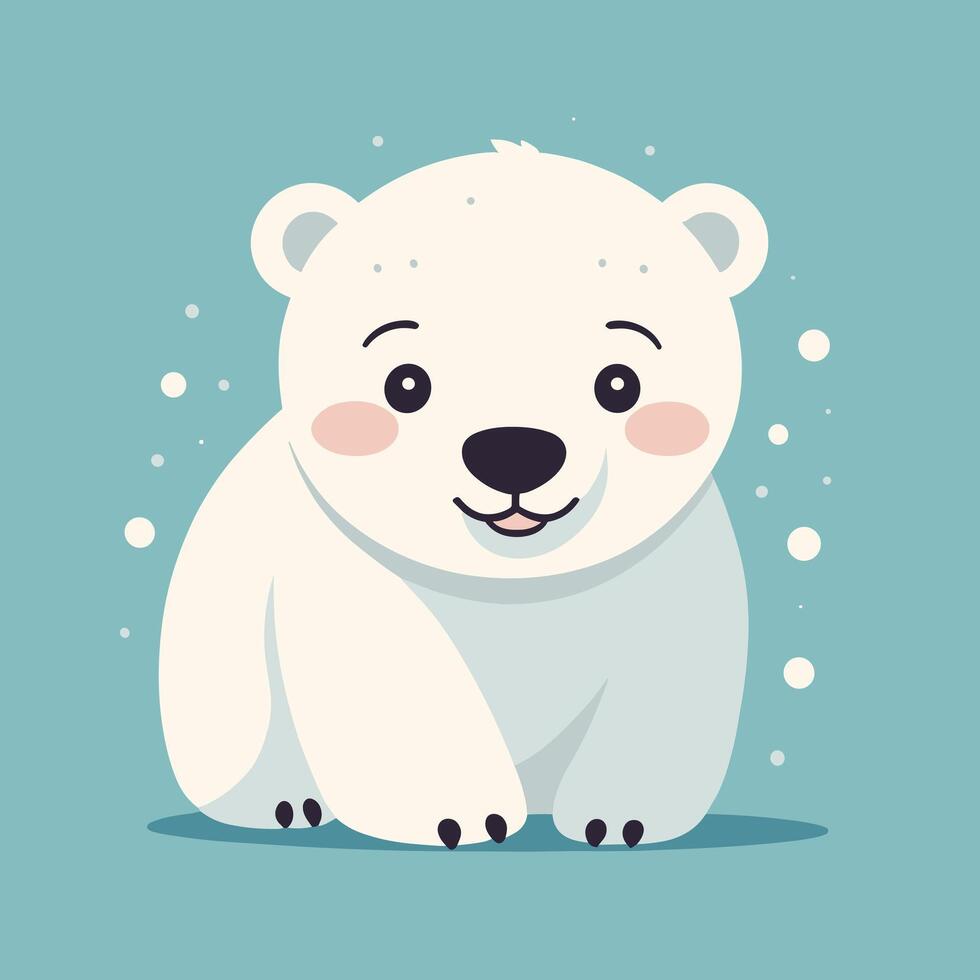 polar Urso desenho animado ilustração grampo arte vetor Projeto