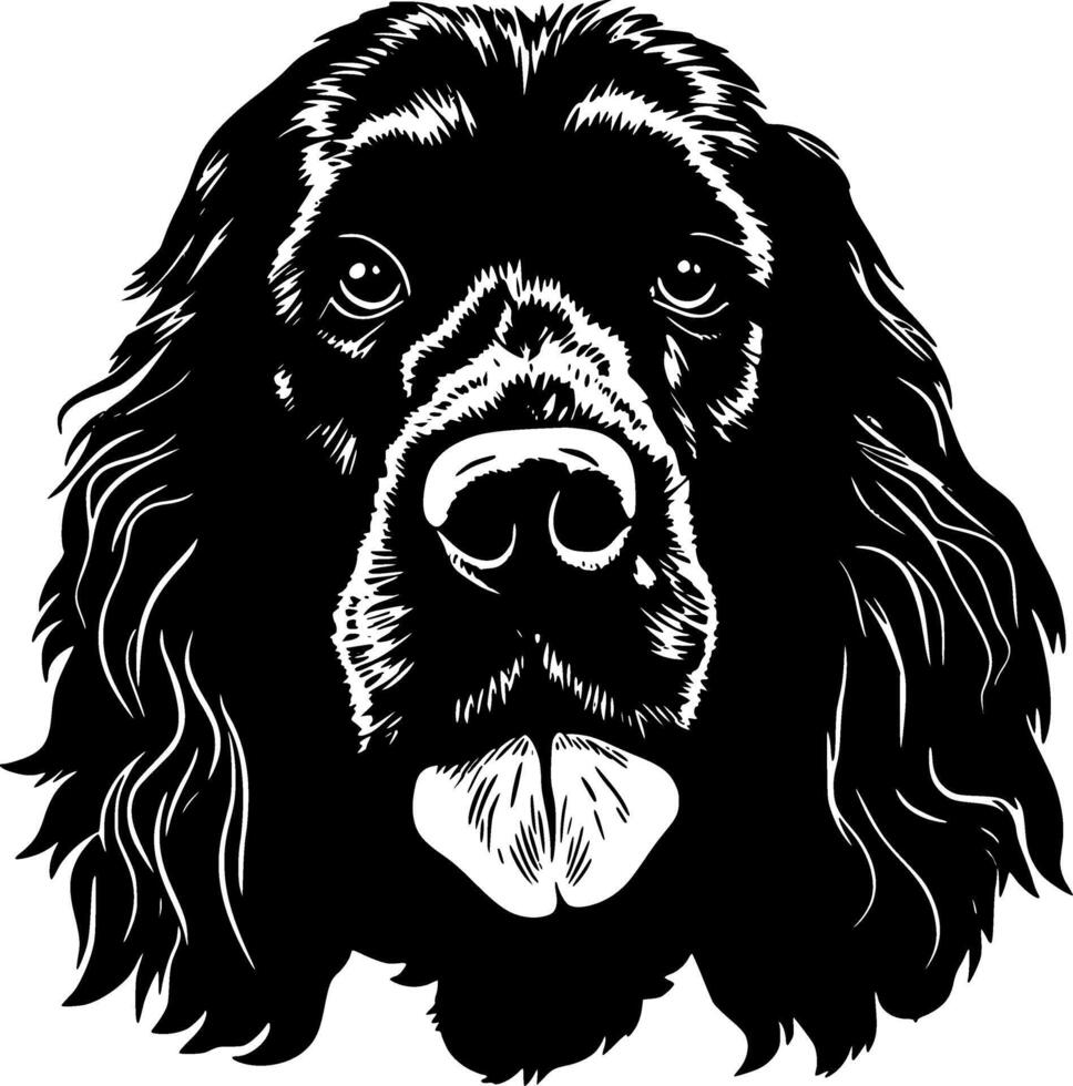 Cocker spaniel, Preto e branco vetor ilustração