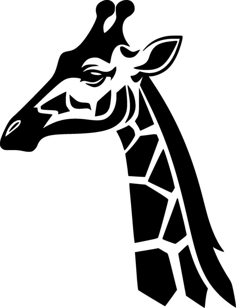 girafa, Preto e branco vetor ilustração