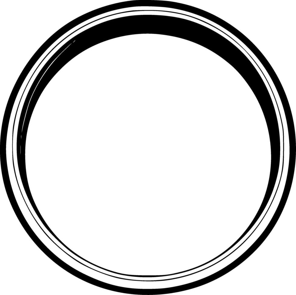 círculo quadro, minimalista e simples silhueta - vetor ilustração