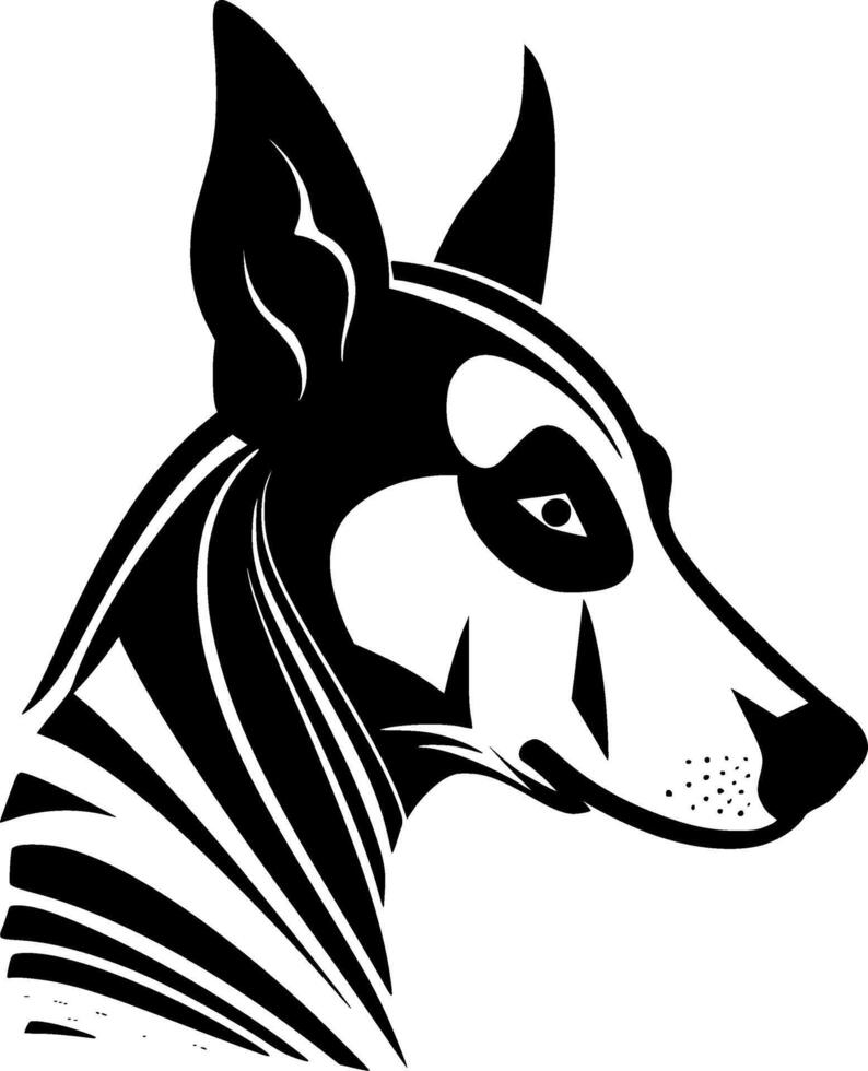 basenji - minimalista e plano logotipo - vetor ilustração