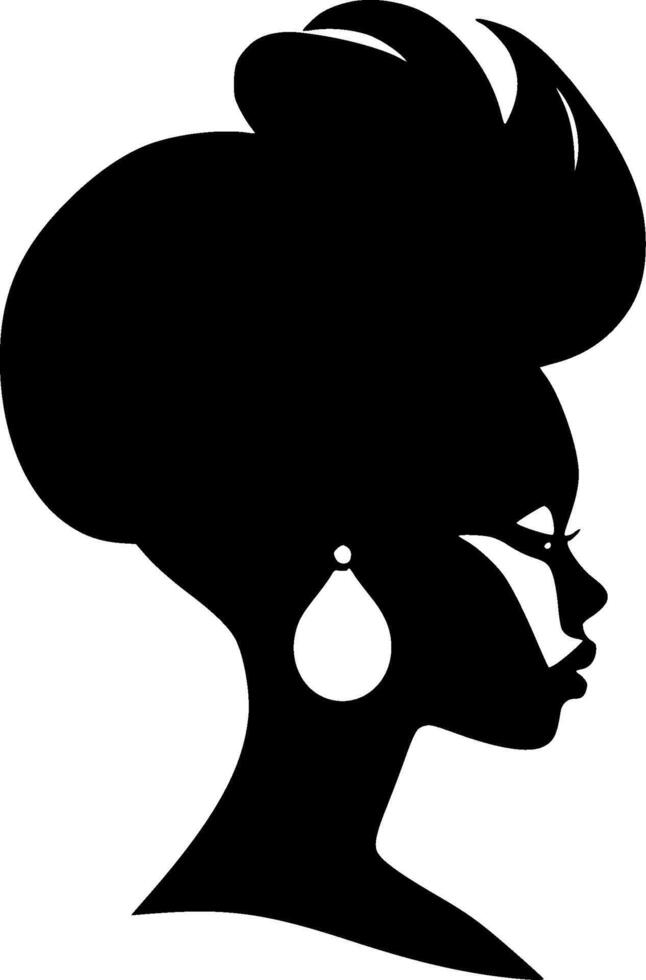 Preto mulher - Alto qualidade vetor logotipo - vetor ilustração ideal para camiseta gráfico