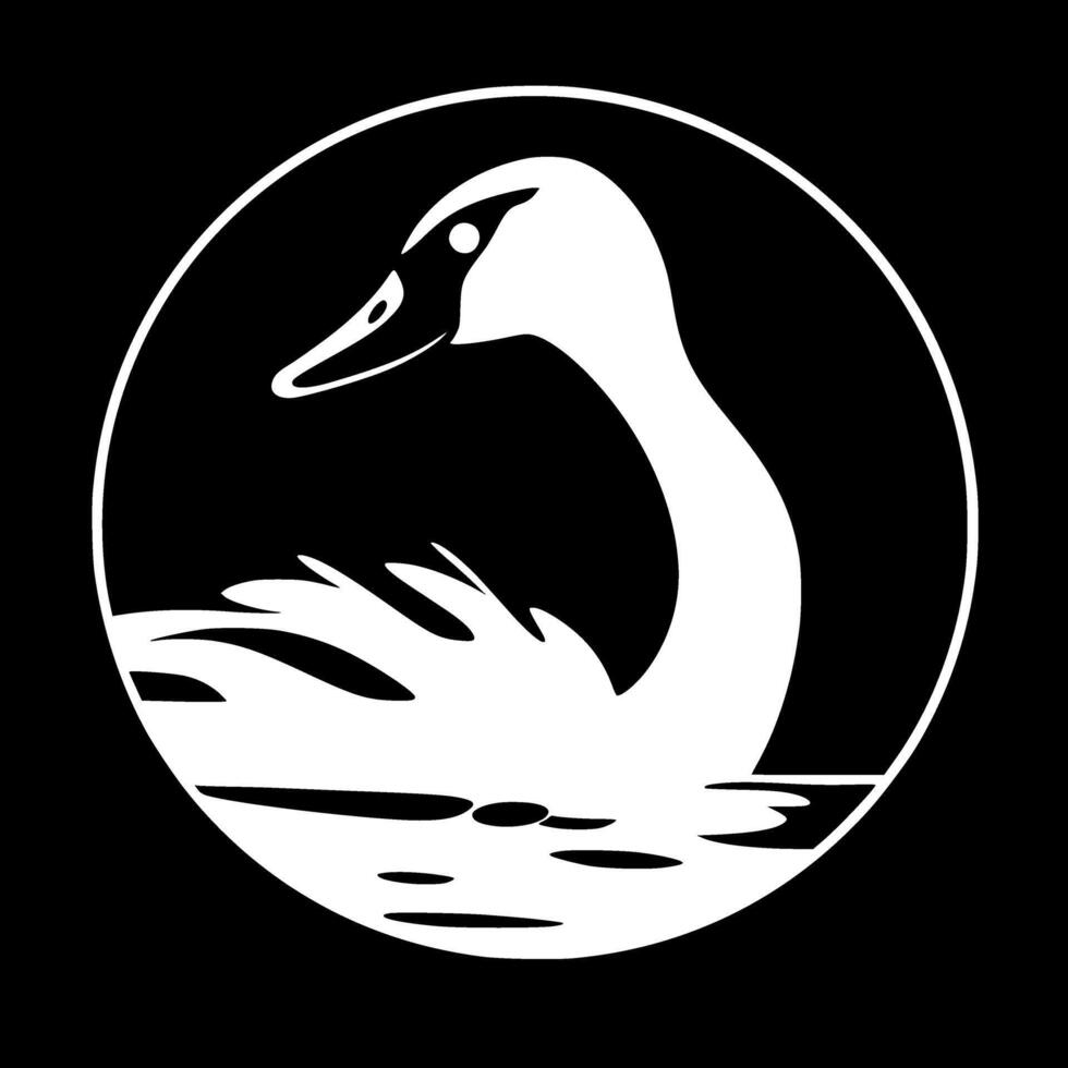 cisne - minimalista e plano logotipo - vetor ilustração