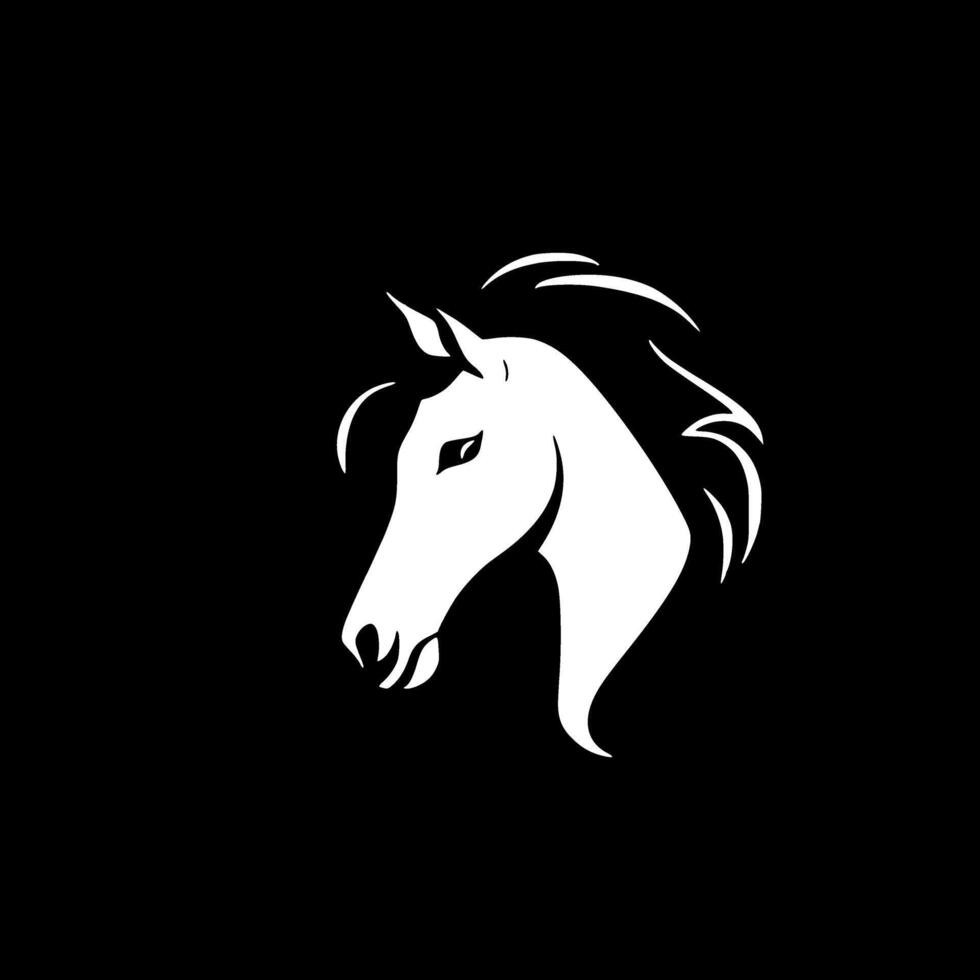 cavalo - minimalista e plano logotipo - vetor ilustração