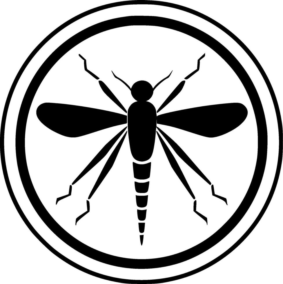 mosquito - minimalista e plano logotipo - vetor ilustração