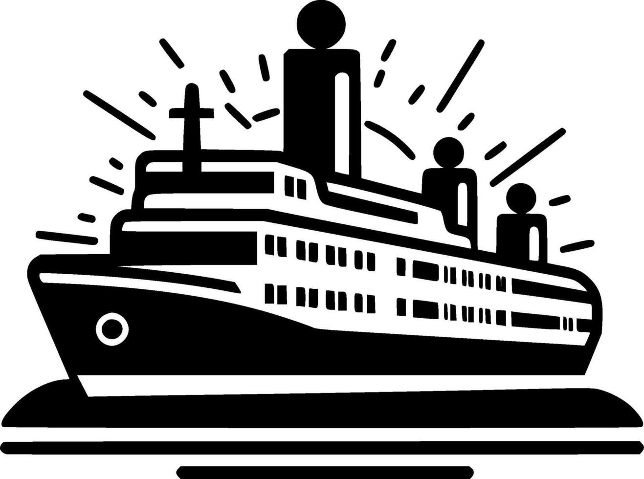 cruzeiro - Preto e branco isolado ícone - vetor ilustração
