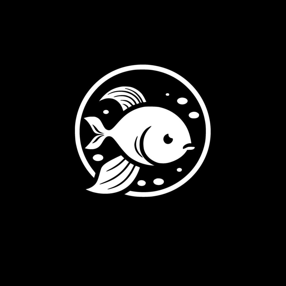 peixinho - minimalista e plano logotipo - vetor ilustração