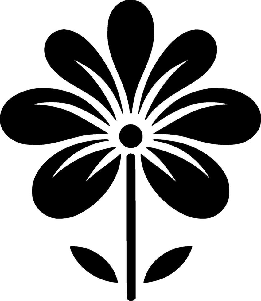 flor, minimalista e simples silhueta - vetor ilustração