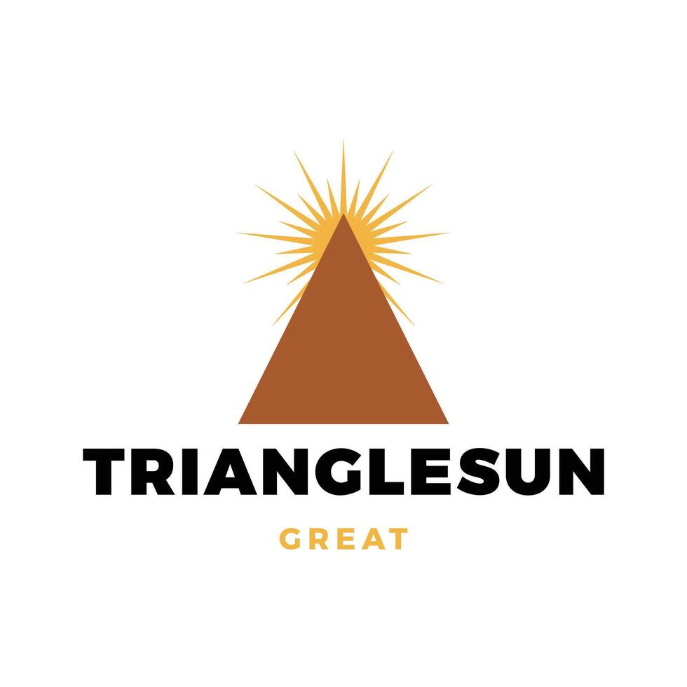 triângulo Sol ícone logotipo Projeto modelo vetor