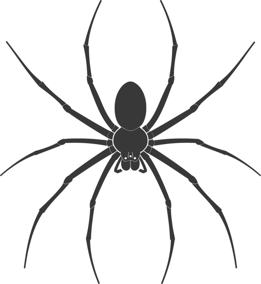 ai gerado silhueta aranha animal Preto cor só vetor