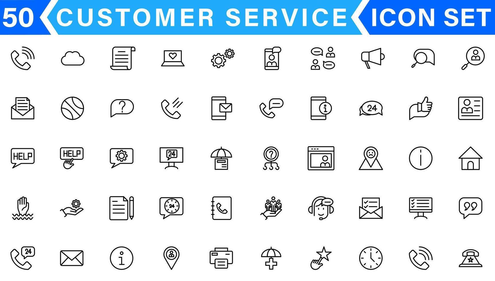 cliente serviço ícone definir. contendo cliente satisfeito, assistência, experiência, opinião, operador e técnico Apoio, suporte ícones vetor