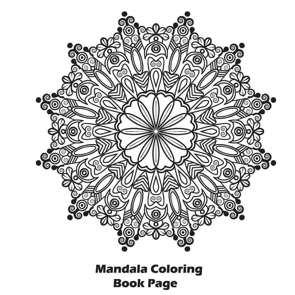 afirmações mandalas para papel corte e coloração livro vetor