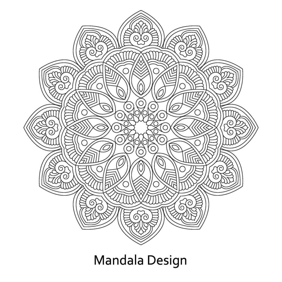 adulto floral mandala Projeto coloração livro página vetor Arquivo