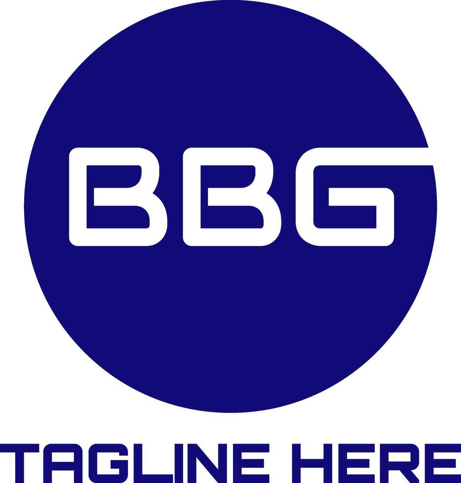 bbg monograma círculo logotipo Projeto vetor