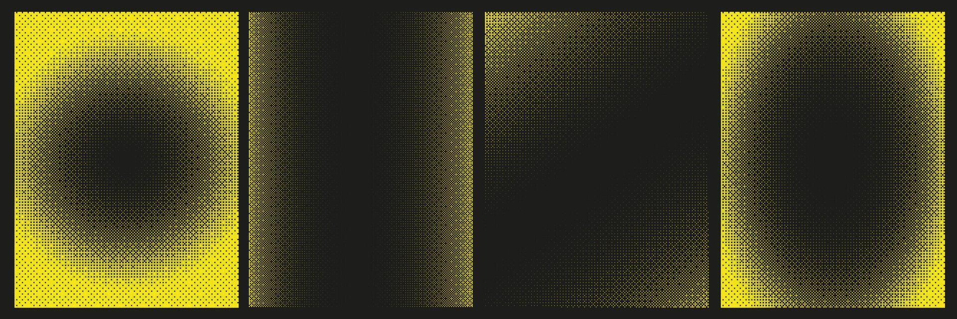 meio-tom ano 2000 retro abstrato bitmap vertical fundo conjunto vetor