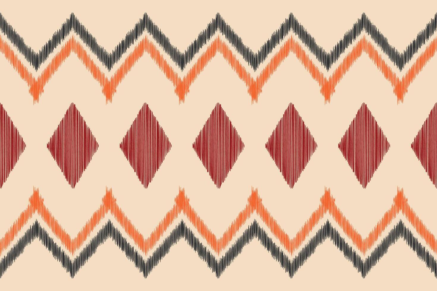 tradicional étnico ikat motivo tecido padronizar fundo geométrico .africano ikat bordado étnico padronizar Castanho creme fundo papel de parede. abstrato, vetor, ilustração.textura, quadro, decoração. vetor