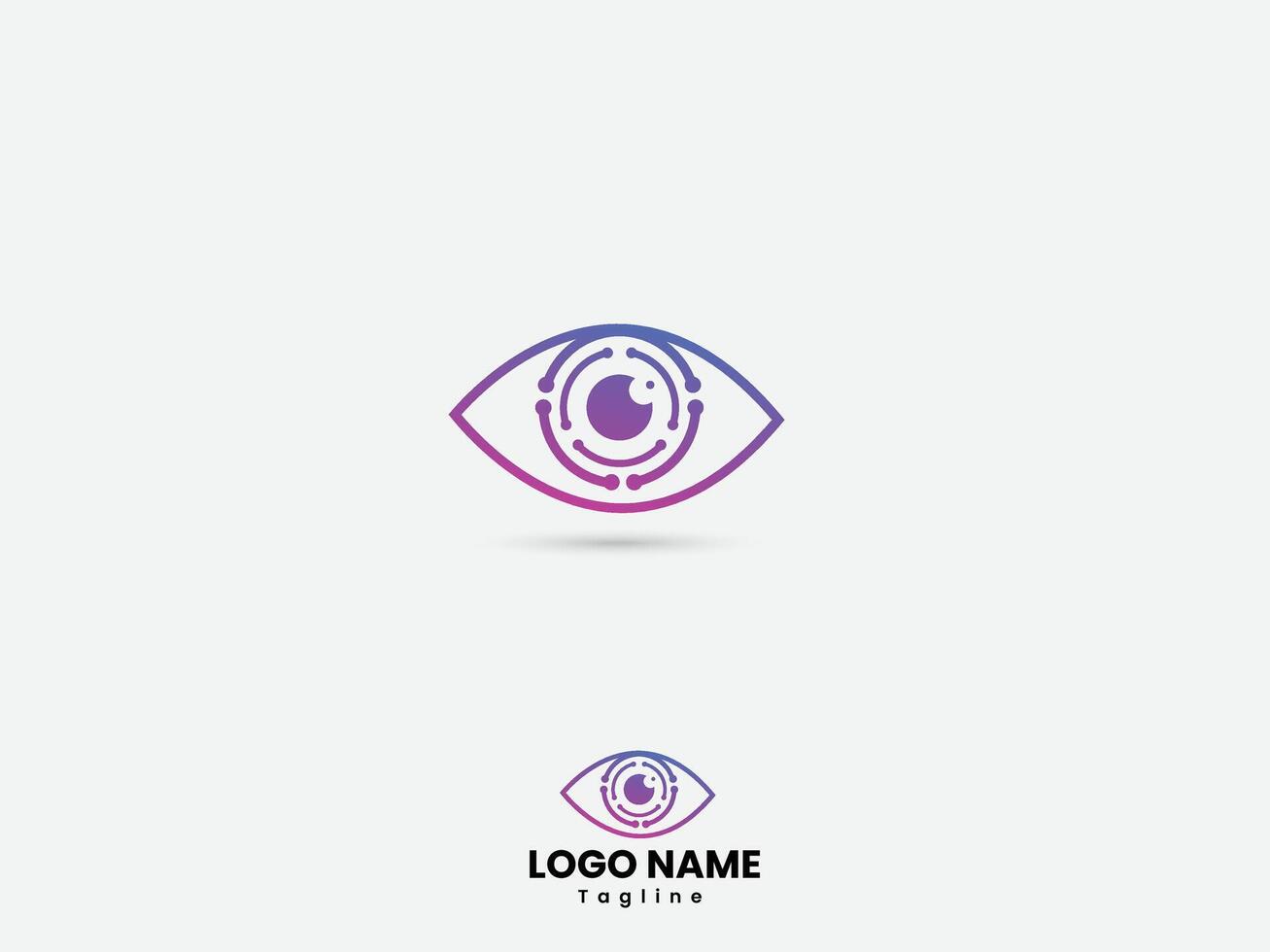 logotipo de tecnologia ocular vetor