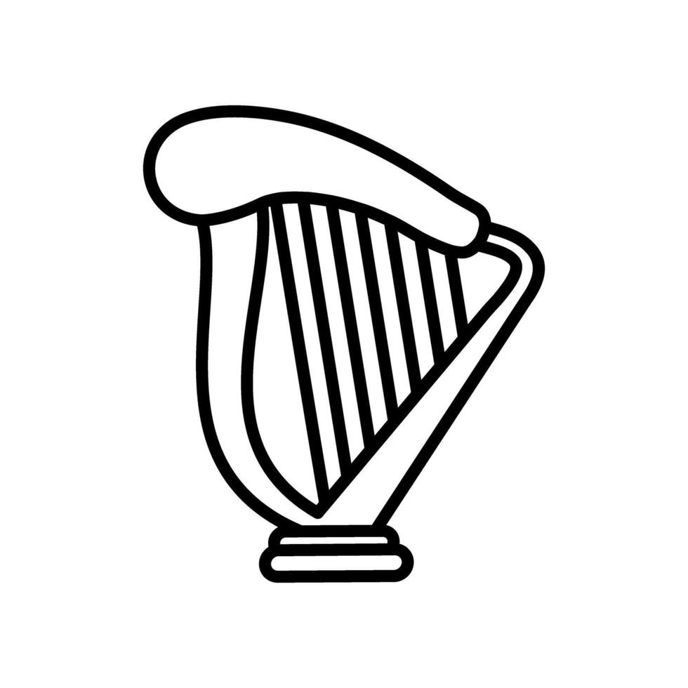 harpa ícone vetor. música ilustração placa. orquestra símbolo ou logotipo. vetor