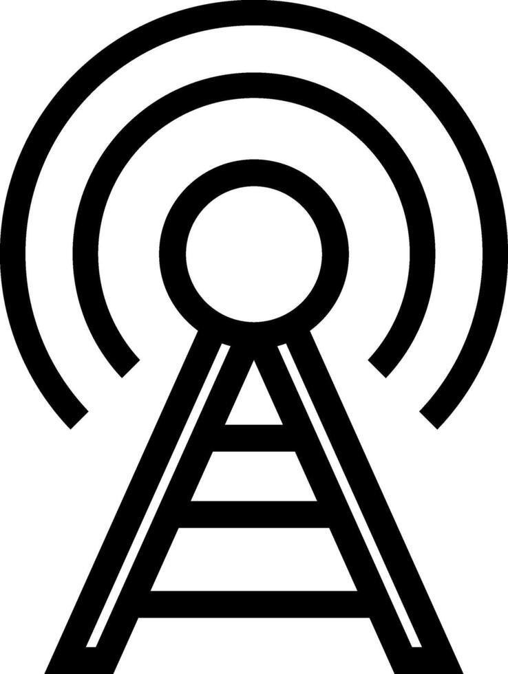 sinal ícone vetor. Wi-fi ilustração placa. antena e satélite sinal símbolos. sem fio logotipo. vetor