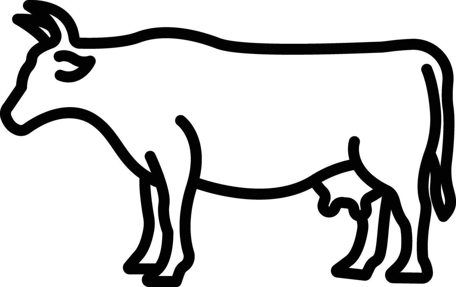 vaca face esboço vetor ilustração