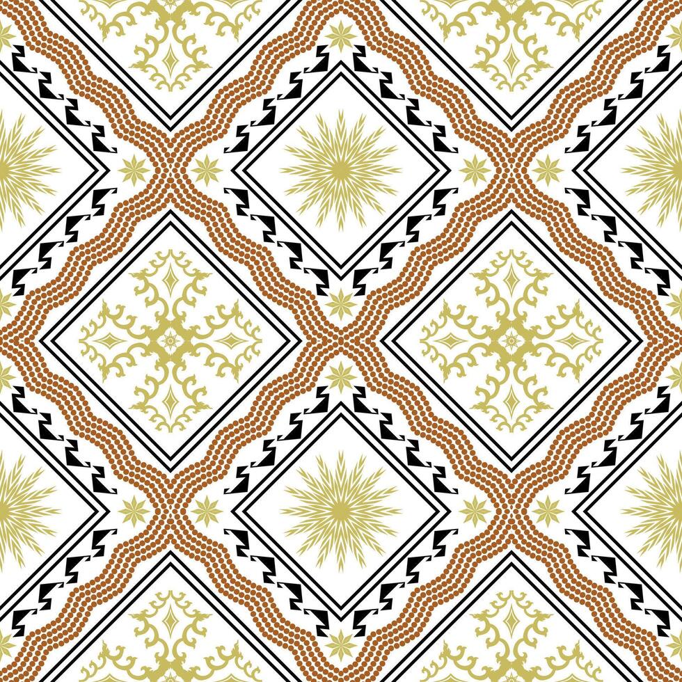 geométrica étnica oriental arte tradicional pattern.figure bordado tribal style.design para plano de fundo, papel de parede, roupas, embrulho, tecido, elemento, ilustração vetorial. vetor