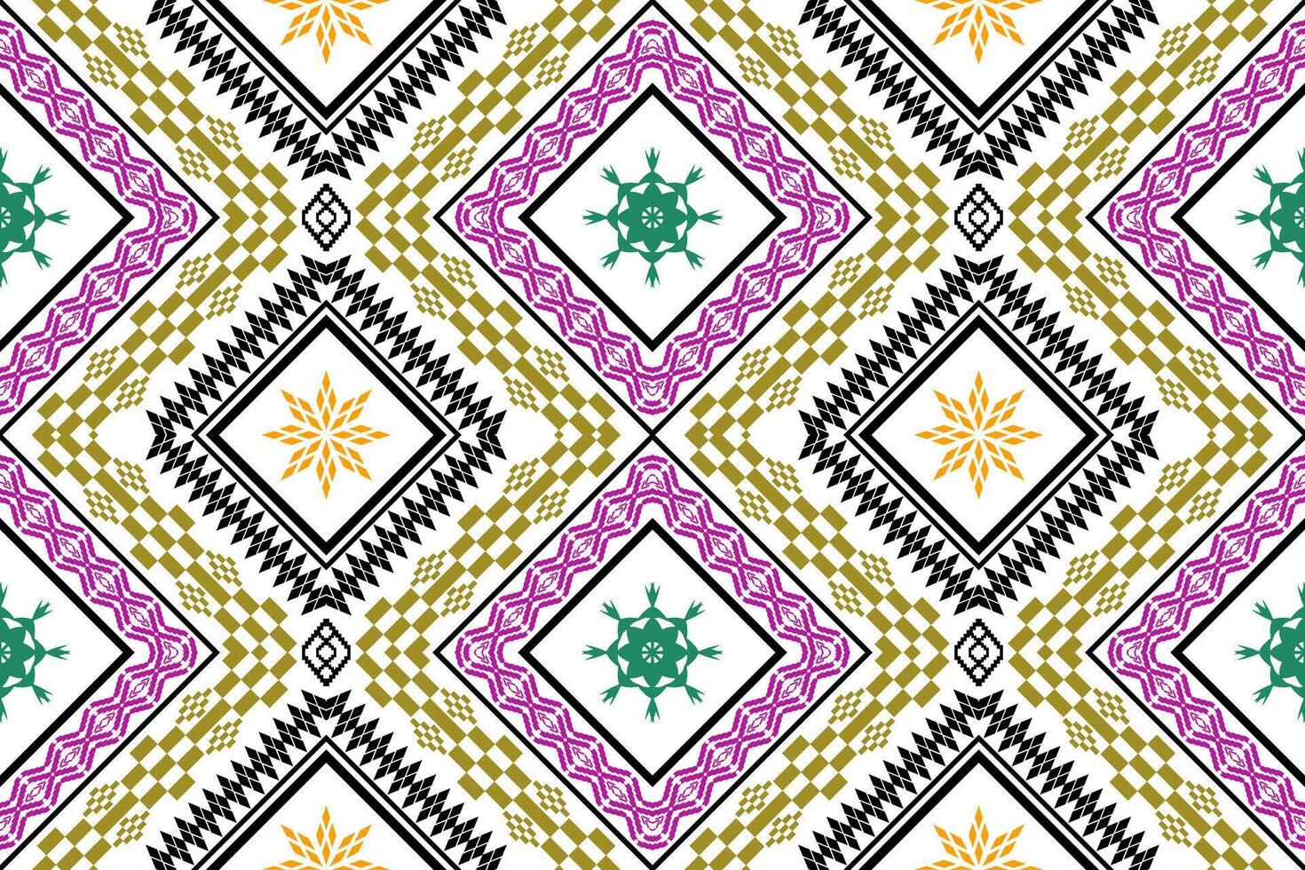 geométrica étnica oriental arte tradicional pattern.figure bordado tribal style.design para plano de fundo, papel de parede, roupas, embrulho, tecido, elemento, ilustração vetorial. vetor