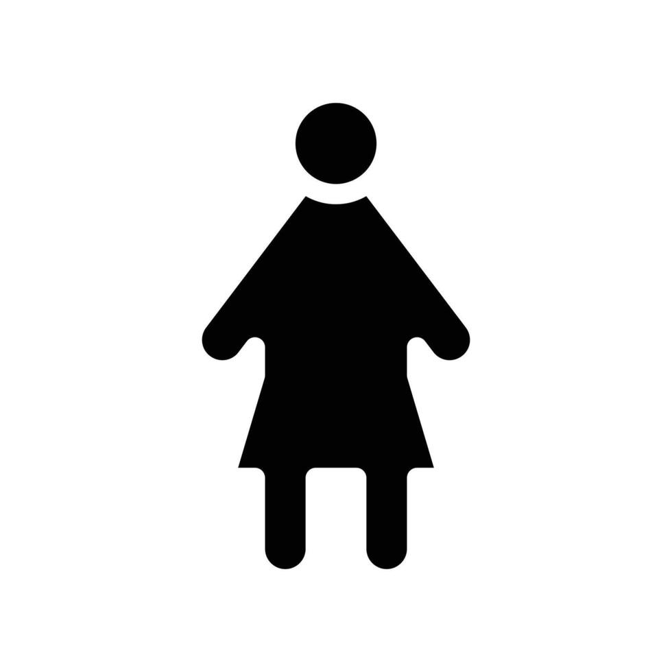 feminino sólido ícone vetor Projeto Boa para local na rede Internet e Móvel aplicativo. homem gênero ícone