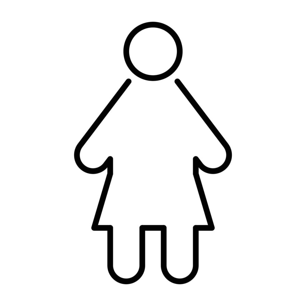 feminino esboço fino ícone vetor Projeto Boa para local na rede Internet e Móvel aplicativo. homem gênero ícone