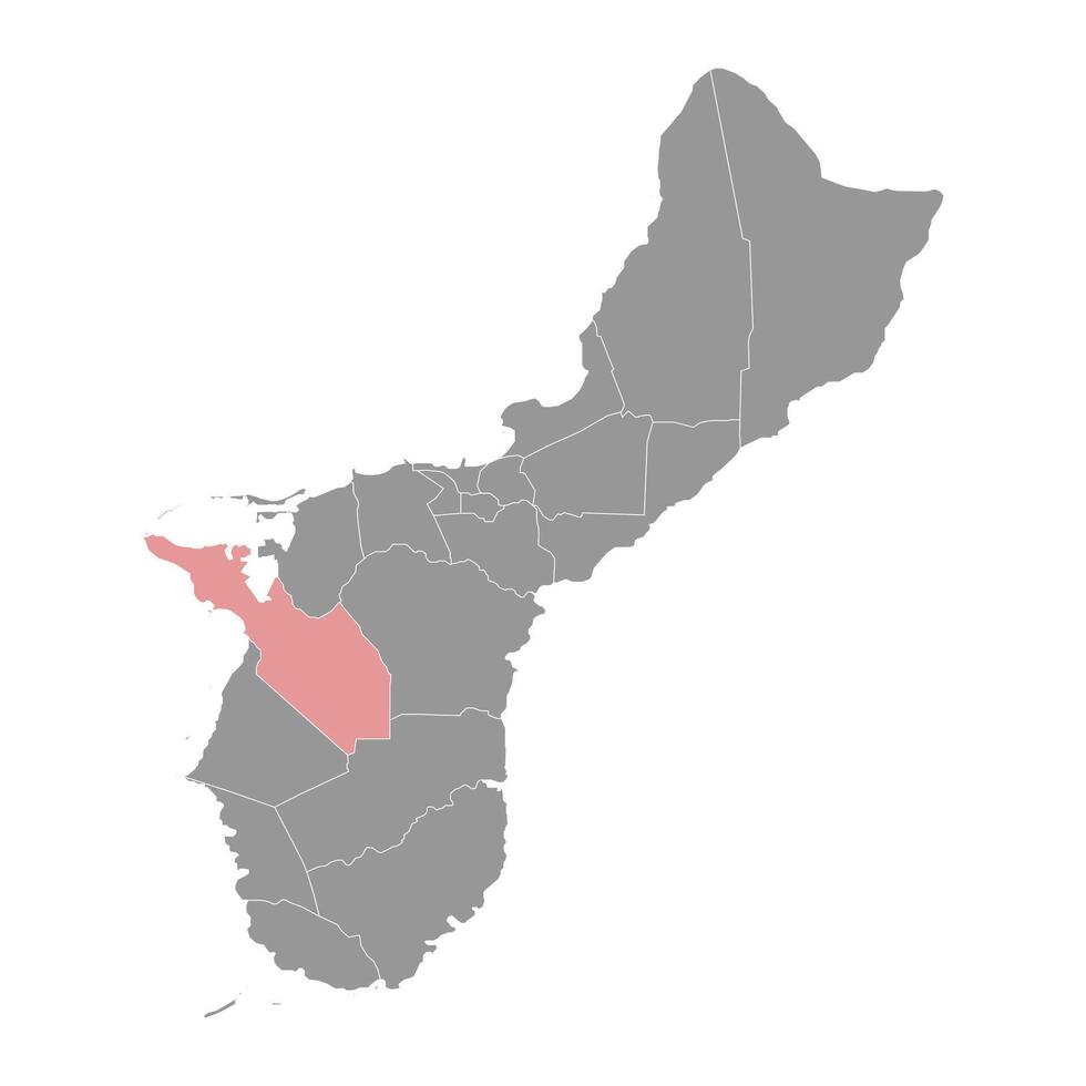 santa rita sumai município mapa, administrativo divisão do guam. vetor ilustração.