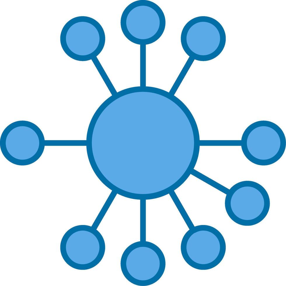 diagrama preenchidas azul ícone vetor