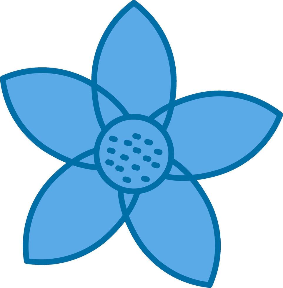 cereja Flor preenchidas azul ícone vetor