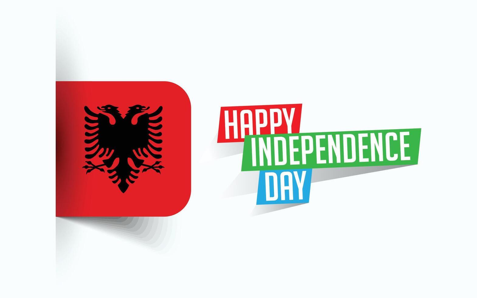 feliz independência dia do Albânia vetor ilustração, nacional dia poster, cumprimento modelo Projeto