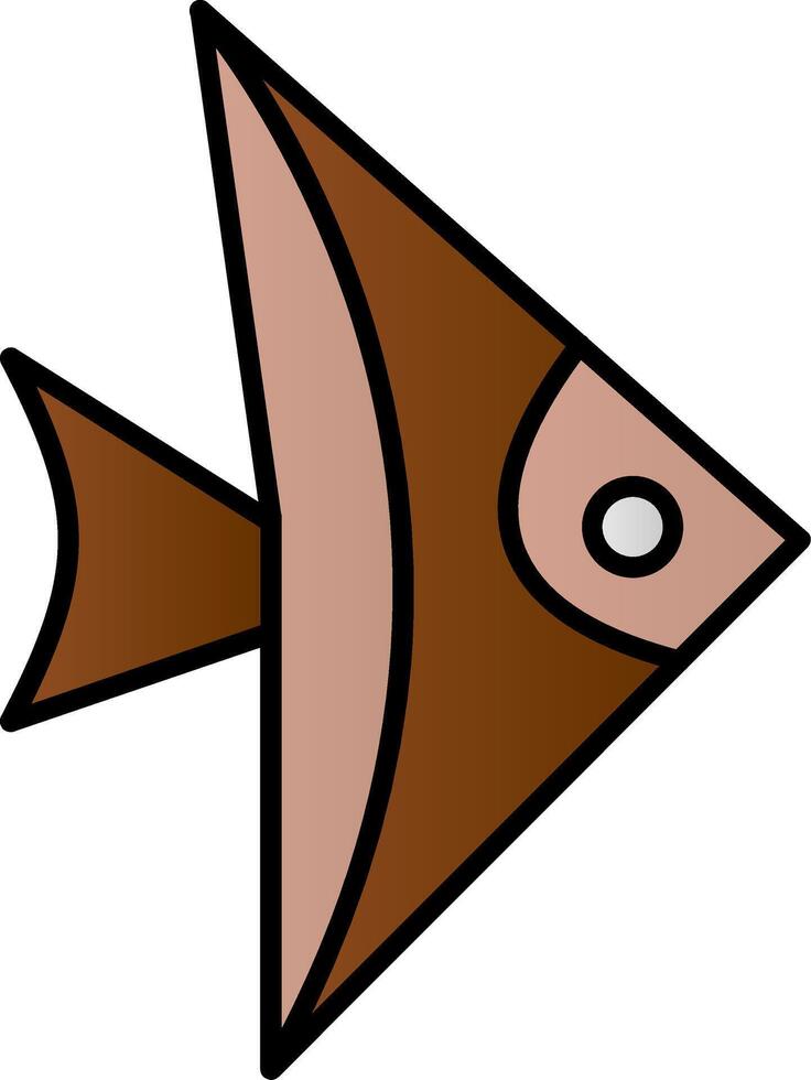 peixe linha preenchidas gradiente ícone vetor
