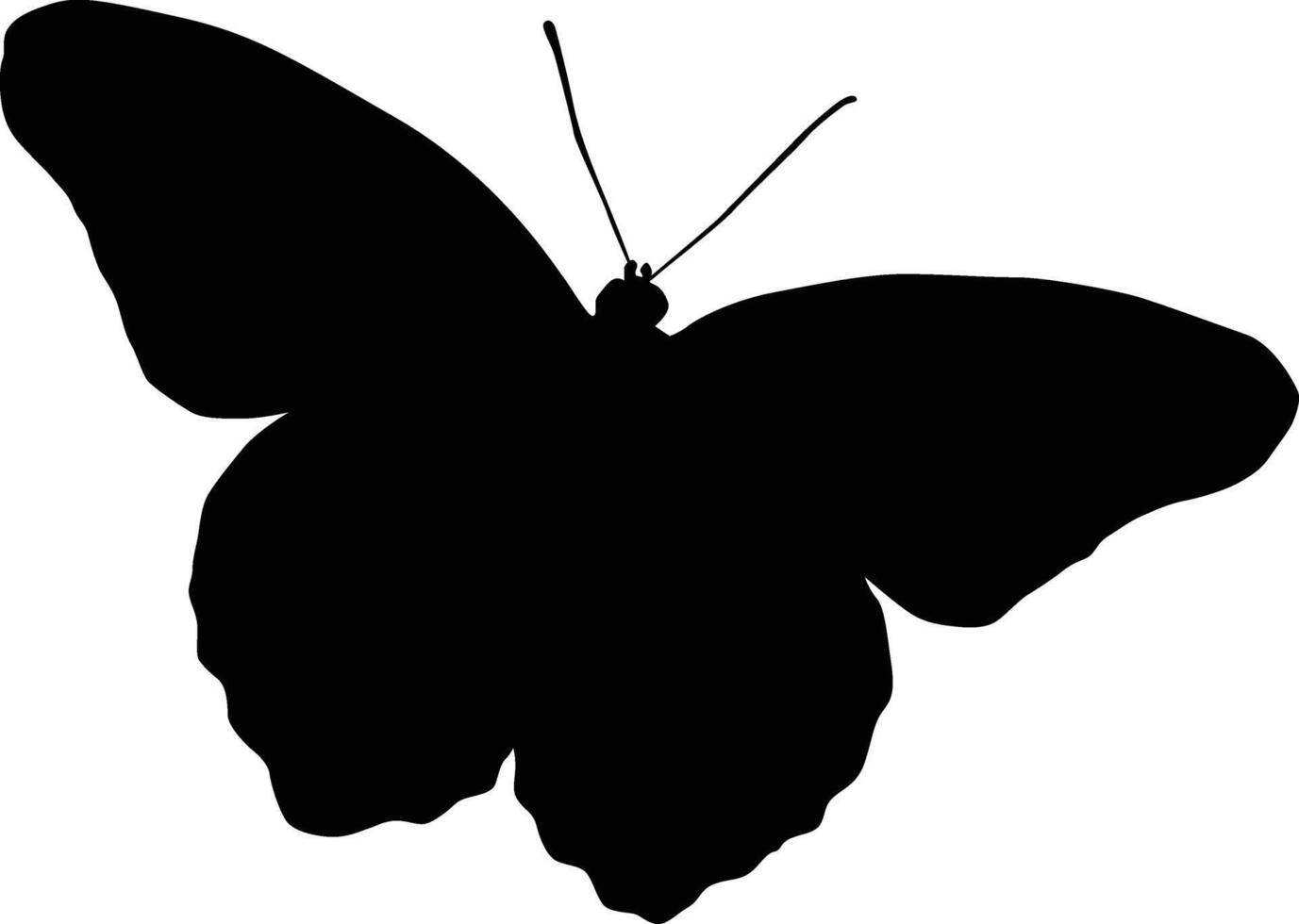 borboleta silhueta ilustração. Preto colori animal animais selvagens mão desenhado dentro vetor formato