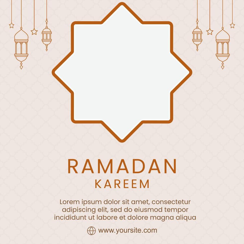 Ramadã postar modelo, social meios de comunicação postar modelo, Ramadã kareem vendas bandeira modelo, vetor ilustração.