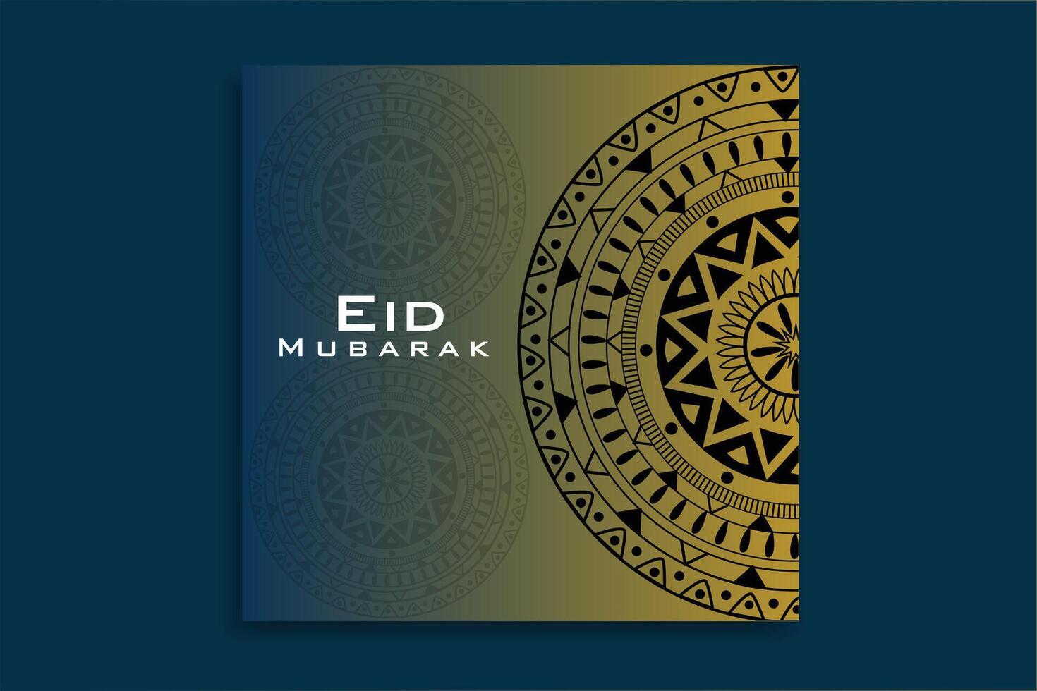 postagem de eid mubarak na mídia social vetor