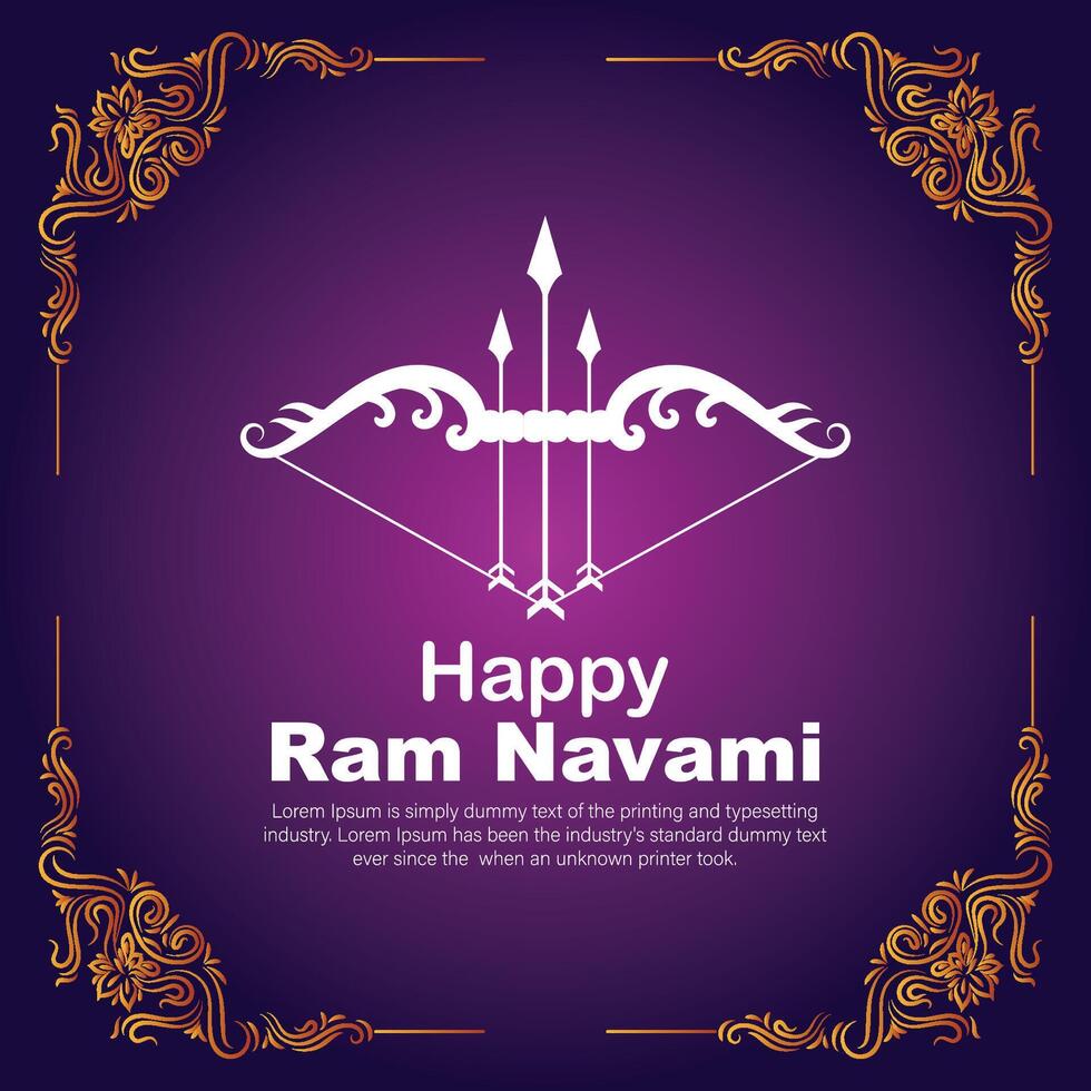 feliz RAM navami cultural bandeira hindu festival vertical postar desejos celebração cartão RAM navami celebração fundo e RAM navami saudações amarelo bege fundo vetor
