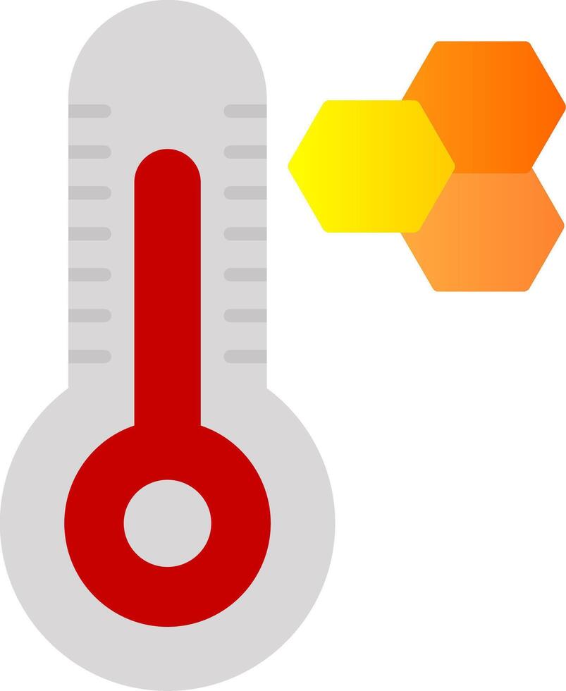 termômetro plano gradiente ícone vetor