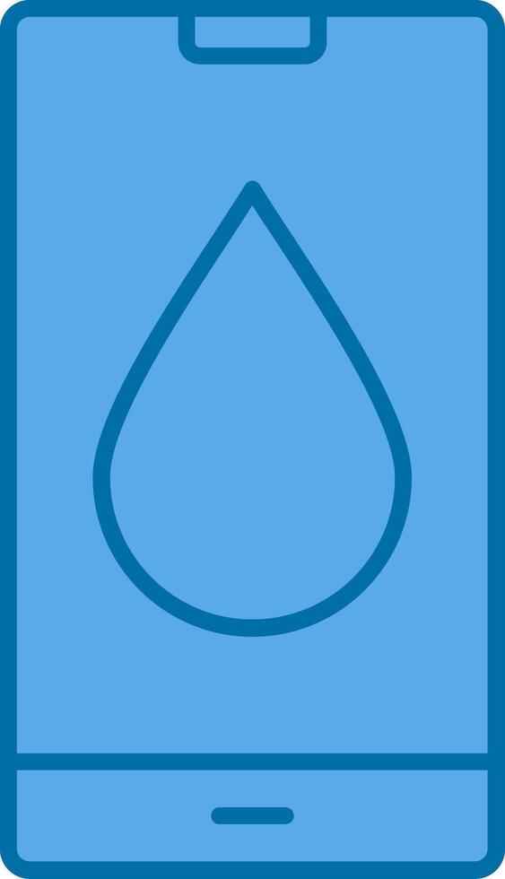 água solta preenchidas azul ícone vetor