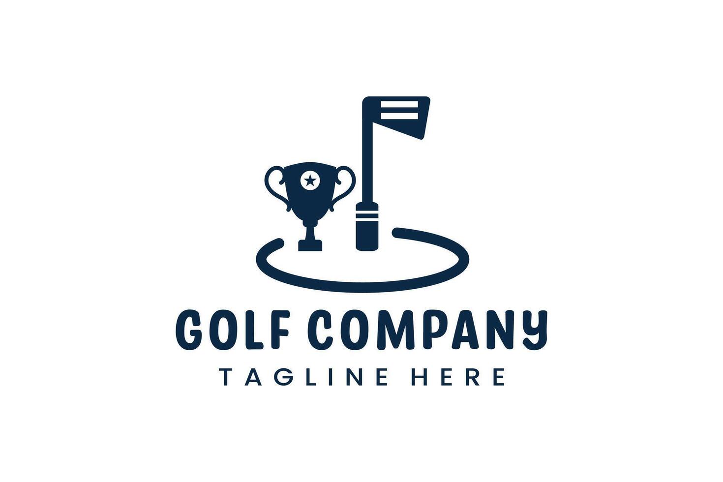 moderno plano Projeto único golfe bola campeonato logotipo modelo e minimalista golfe logotipo conceito vetor