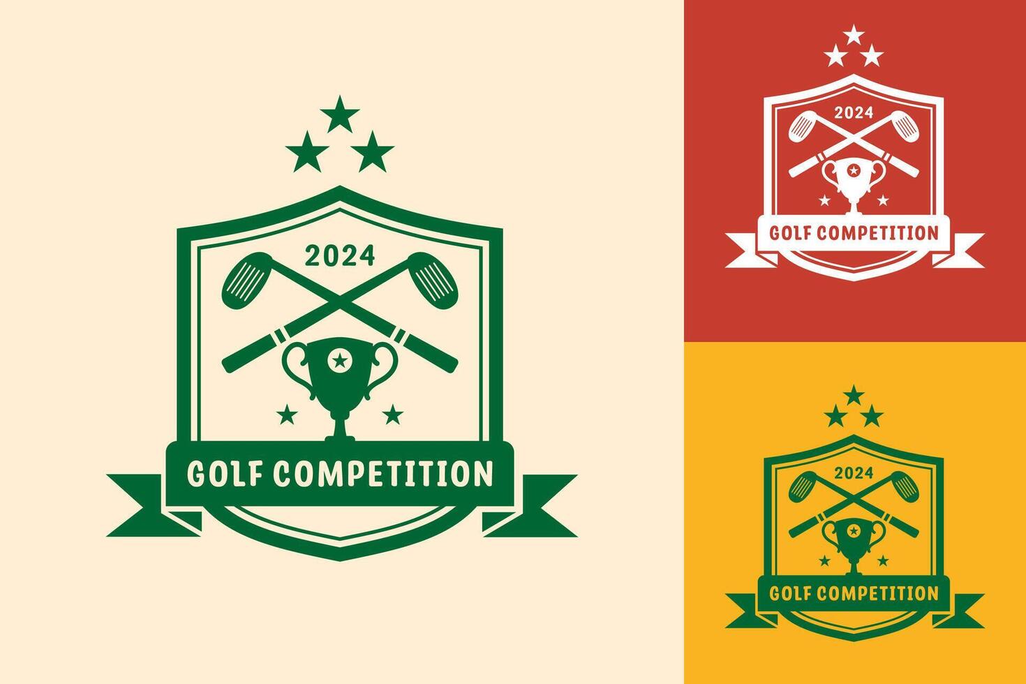 moderno plano Projeto único golfe bola campeonato logotipo modelo e minimalista golfe logotipo conceito vetor